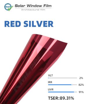 Architectural film - Red-Silver