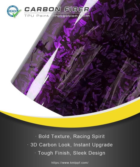 TPU Gloss Flower Carbon Fiber Purple