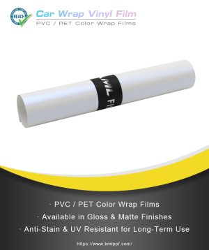 PVC & PET Matte white to blue